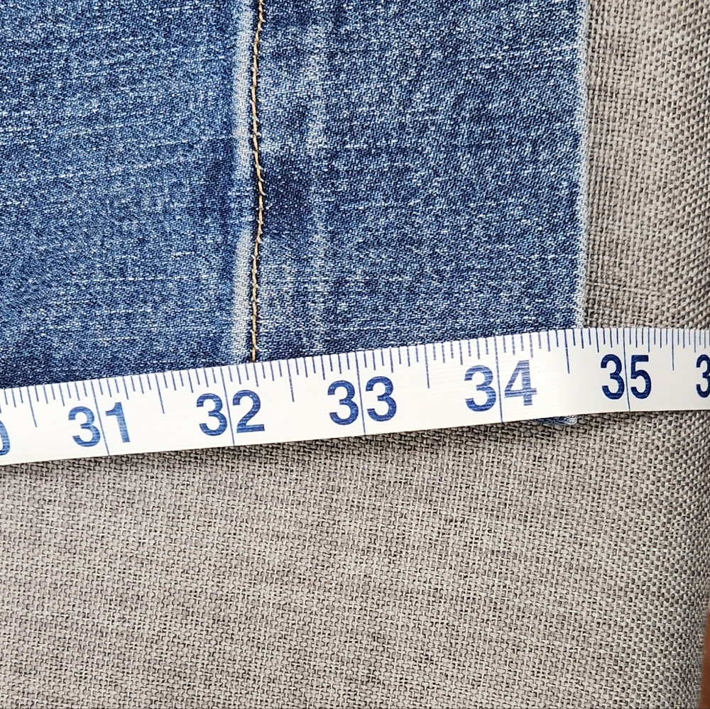 GAP 70s Flare High Rise Cotton Blend Denim Light Wash Jeans. 33/ 16 Tall - Picture 8 of 14